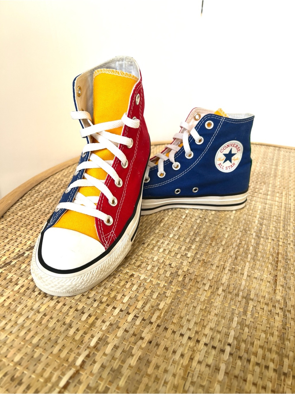 Converse Chuck Taylor All Star high-top sneakers red, blue yellow M6/W8 unisex